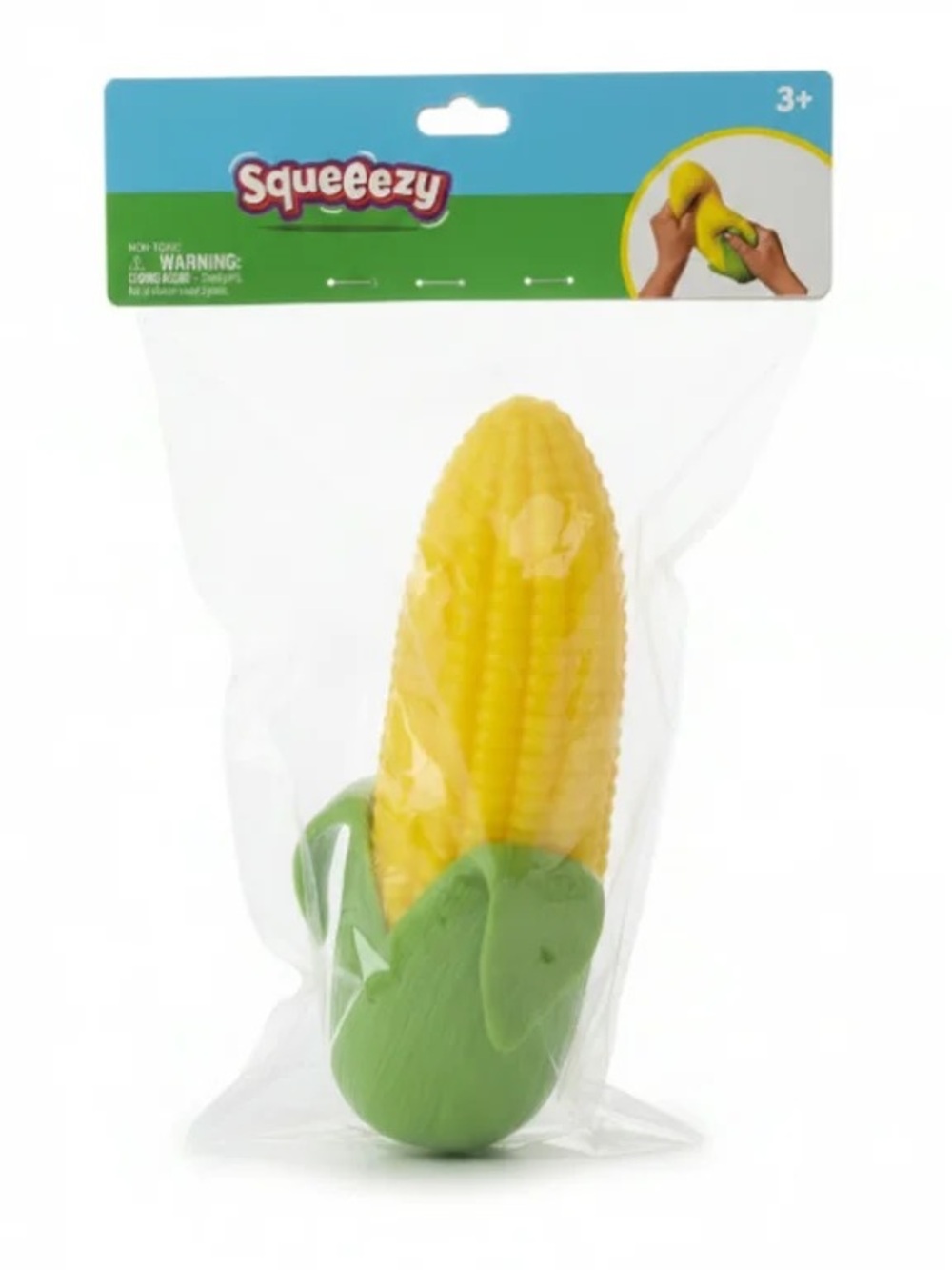 Squeezy Corn on the Cob Toy - Yellow & Green